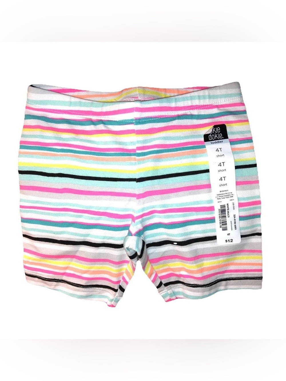 Girls Multicolor Shorts Size 4/4T Stripes Rainbow Pastel Summer Casual